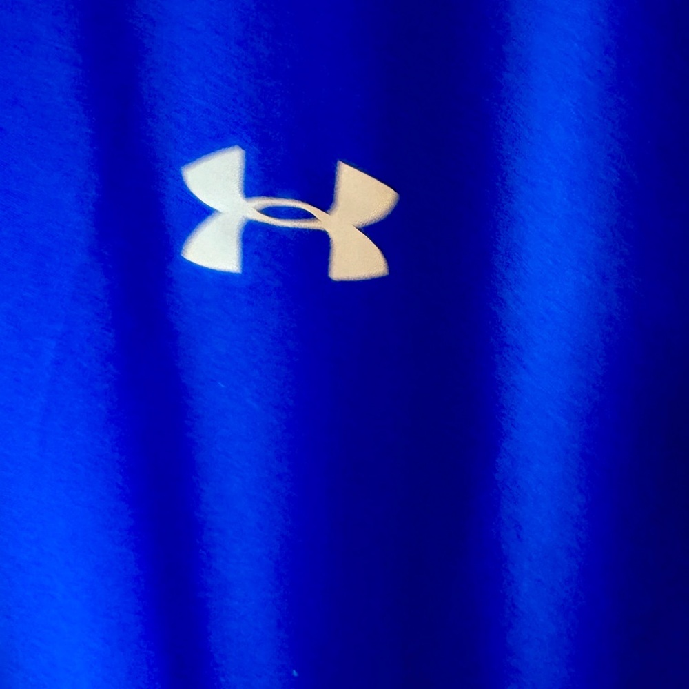 Under Armour Mens Large Blue Pullover 1/4 Zip Long‎ Sleeve Heatgear. - Picture 4 of 4